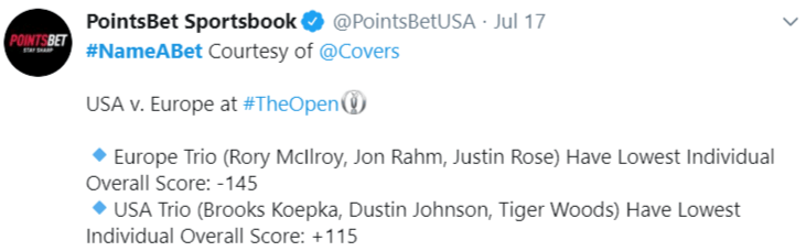 PointsBet Twitter #NameABet